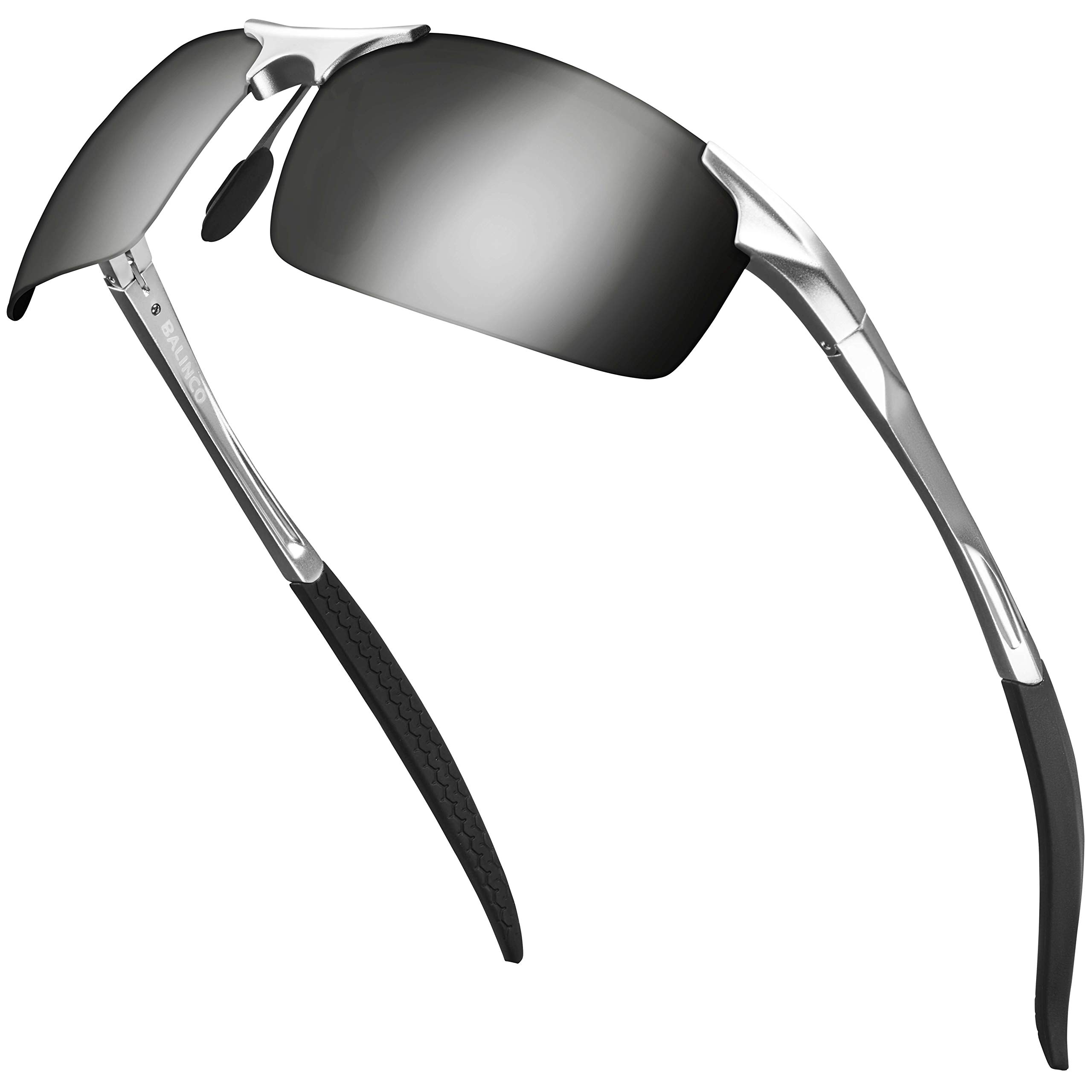 Balinco® Sport Sunglasses with aluminium frame, UV protection & polarised TAC lenses - ideal for cycling - in practical accessory set incl. gift box.