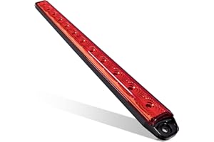 ONLINE LED STORE True Mods 16 Inch 12 Red LED Trailer Light Bar Strip [Brake + Sequential Turn Signal][DOT FMVSS 108 SAE S2I6U2PS] IP67 Submersible Rear Running Center Marker ID Tail Lightbar 80" Marine Boat Trailer