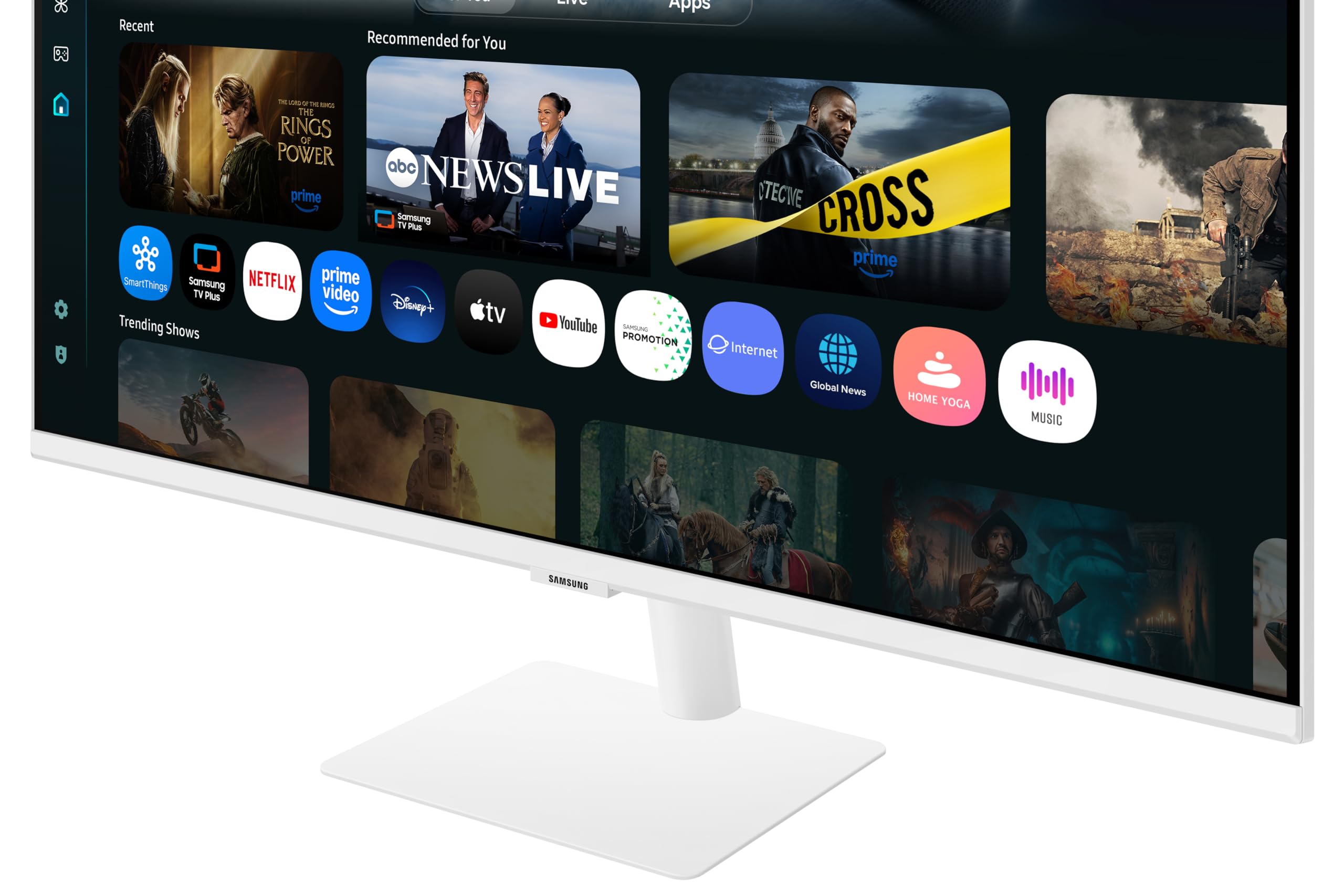 Samsung Ls32Fm703Uuxxu 32&Quot; 4K Ultra Hd Hdr10 Smart Monitor With Speakers - White - 3840X2160, Usb-C, Hdmi, Wifi, Bluetooth, Smart Hub For Tv Streaming, Catch Up Apps And Gaming Hub - View 7