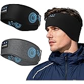 LC-dolida 2-Pack Sleep Headphones Ear Warmer Headband Bluetooth 5.4, Ear Warmers Muffs Cold Weather Winter Headband Ear Covers for Gift Workout Ski Running Cycling
