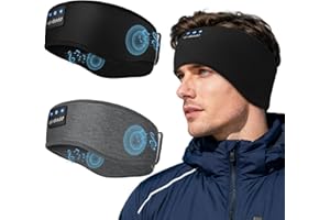 LC-dolida 2-Pack Sleep Headphones Ear Warmer Headband Bluetooth 5.4, Ear Warmers Muffs Cold Weather Winter Headband Ear Covers for Gift Workout Ski Running Cycling