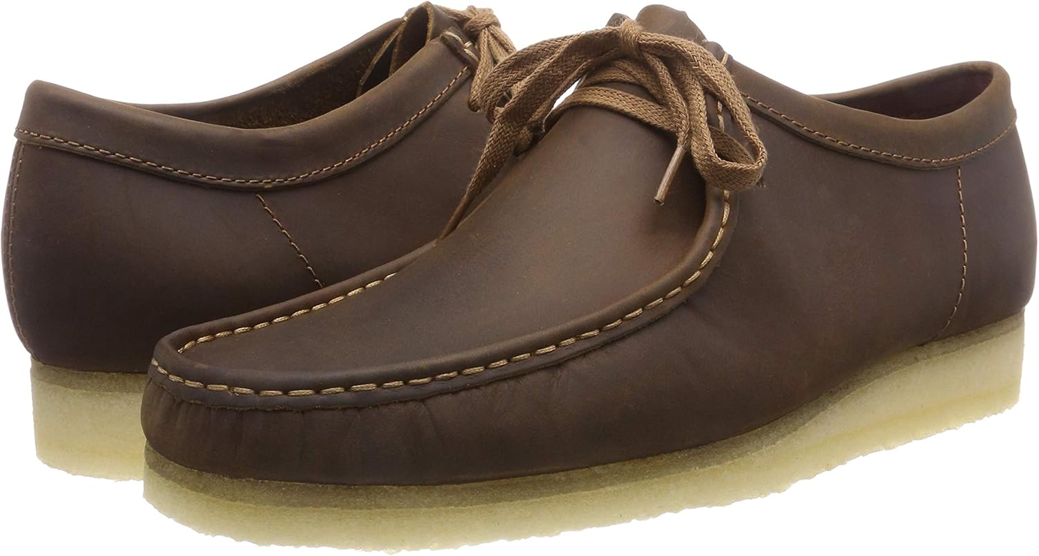 men's clarks wallabee beeswax leather