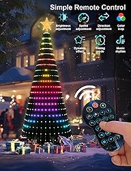 Super RGB 7Ft Smart Christmas Tree Lights, 400 LEDs