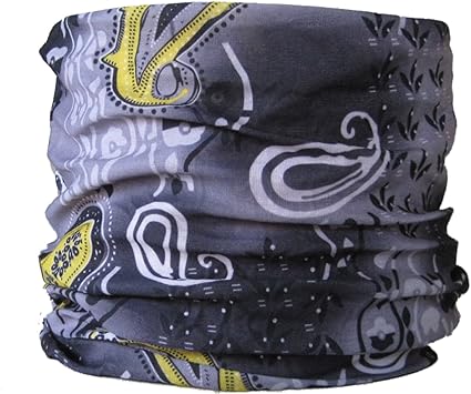 Multifunctional Headwear Graues und gelbes Paisleymuster.: Amazon.de
