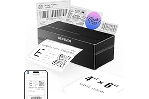 Rongta Bluetooth Shipping Label Printer, Wireless 4x6 Thermal Label Printer for Shipping Packages, Support Android, iPhone, W