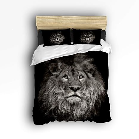 3d Bedding Set Cool Animal Wolf And Lion Duvet Quilt Comforter