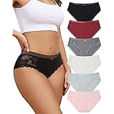 LEVAO Cotton Underwear Women's Bikini Panties Breathable Hipster Stretch Full Briefs Multipacks S-XL