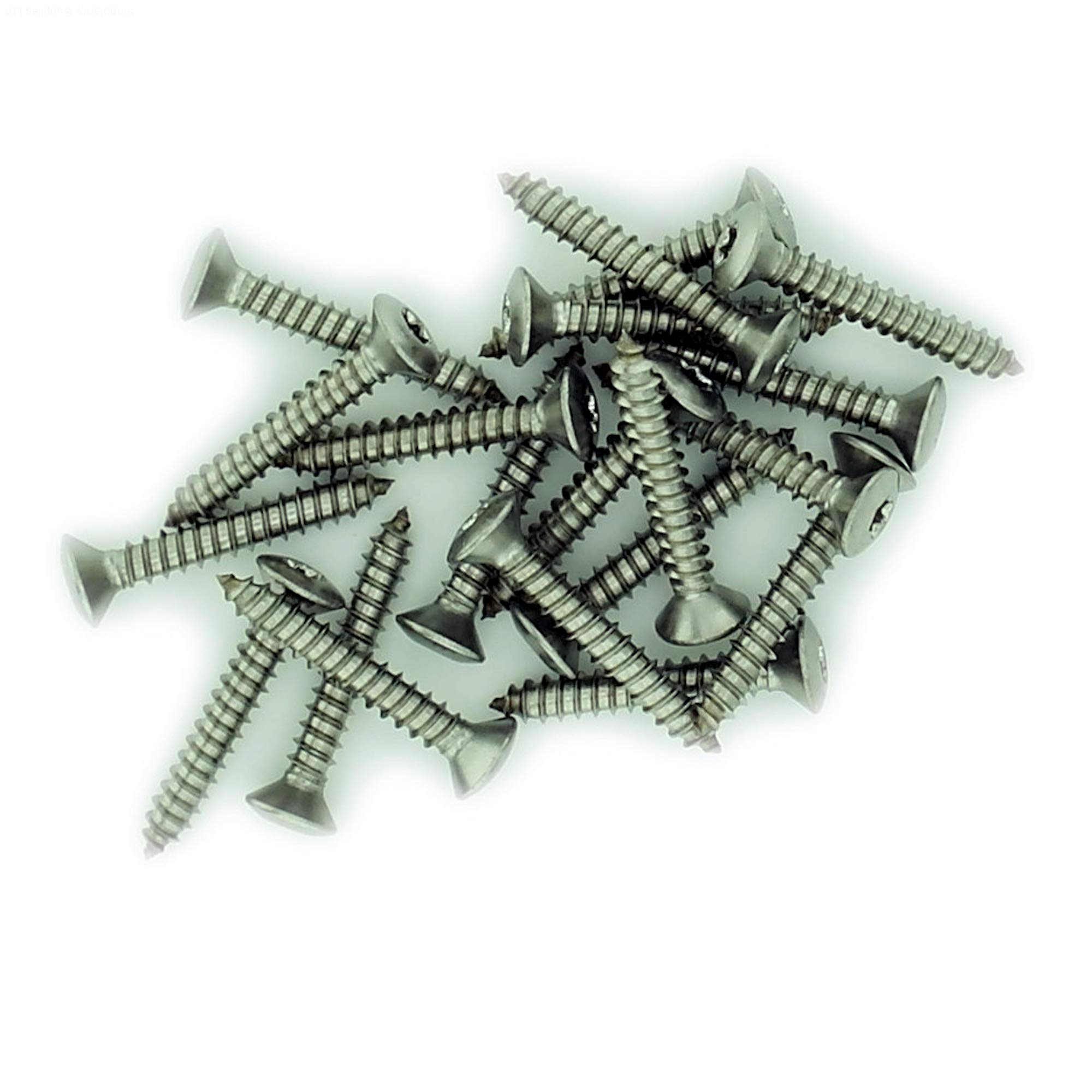 No.14 x 1.5 (6.3mm x 38mm) TX Raised Countersunk Self-Tapping Screw - Stainless Steel (A2) (Pack of 20)