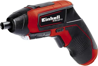Einhell 3.6V Cordless Electric Screwdriver 10pc Bit Set Micro USB Soft Grip LED