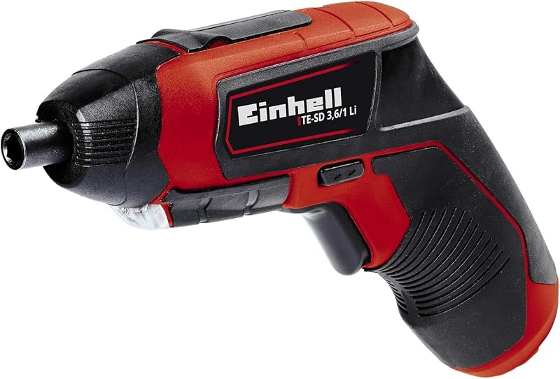 Einhell 3.6V Cordless Electric Screwdriver 10pc Bit Set Micro USB Soft Grip LED
