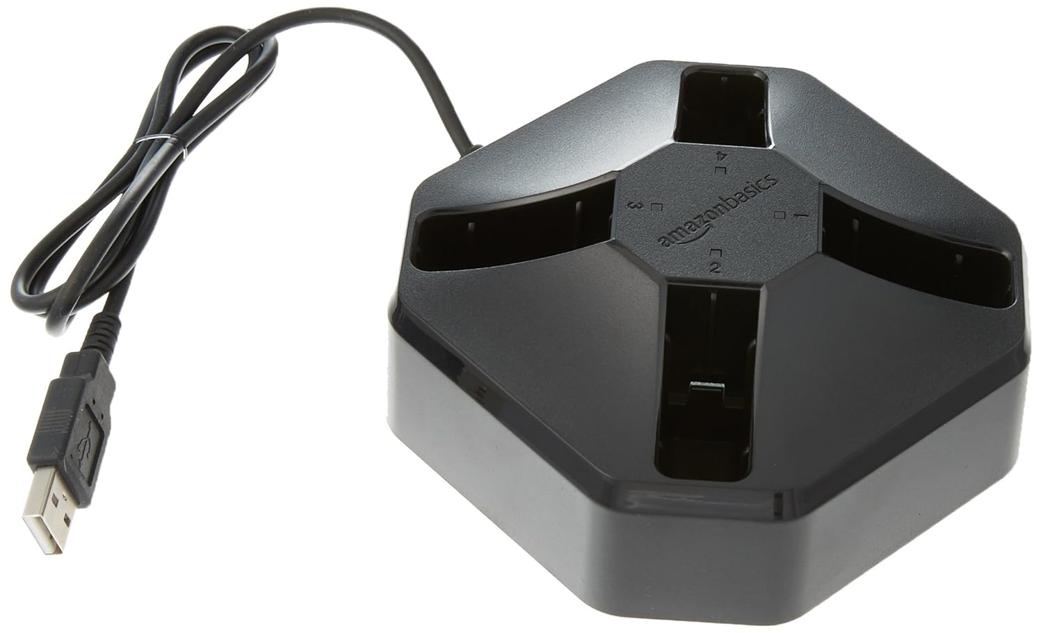 Basics Charging Station Dock for 4 Nintendo Switch Joy-con Controllers - 2.6 Foot Cable, Black: Video Games