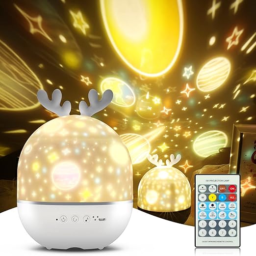 Veilleuse Enfant Etoiles Projecteur Avec Musique Bemylady Rotatif Starry Lampe Projection Cadeaux De Noel Anniversaire 6 Films Minuteur 360 Rotation Galaxy Lights Jouets Pour Bebe Fille Garcon Amazon Fr Luminaires Et Eclairage