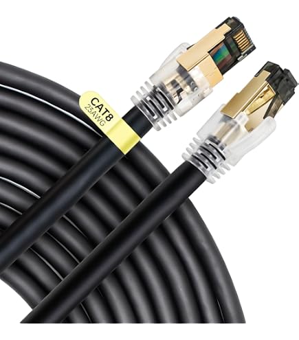 Cavo Ethernet CAT8 50cm Bianco, 40Gbps 2000MHz, S/FTP 26AWG Rame Puro, PoE++ 100W - 2