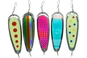 KOKOPROS Hyperglow Teardrop Flashers for Kokanee & Salmon Fishing - Reflective Chrome Finish - Multiple Sizes & Colors - Durable Metal Construction - Enhanced Visibility Lure