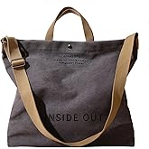 Huwzder Women Large Canvas Tote Handbags Casual Shoulder Work Bag Crossbody Top Handle Bag Cross-body Handbags