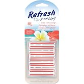 Refresh Your Car Car Air Freshener, Odor Eliminator, Set of 6 Auto Vent Sticks, Hawaiian Sunrise Scent, Refresh Your Car