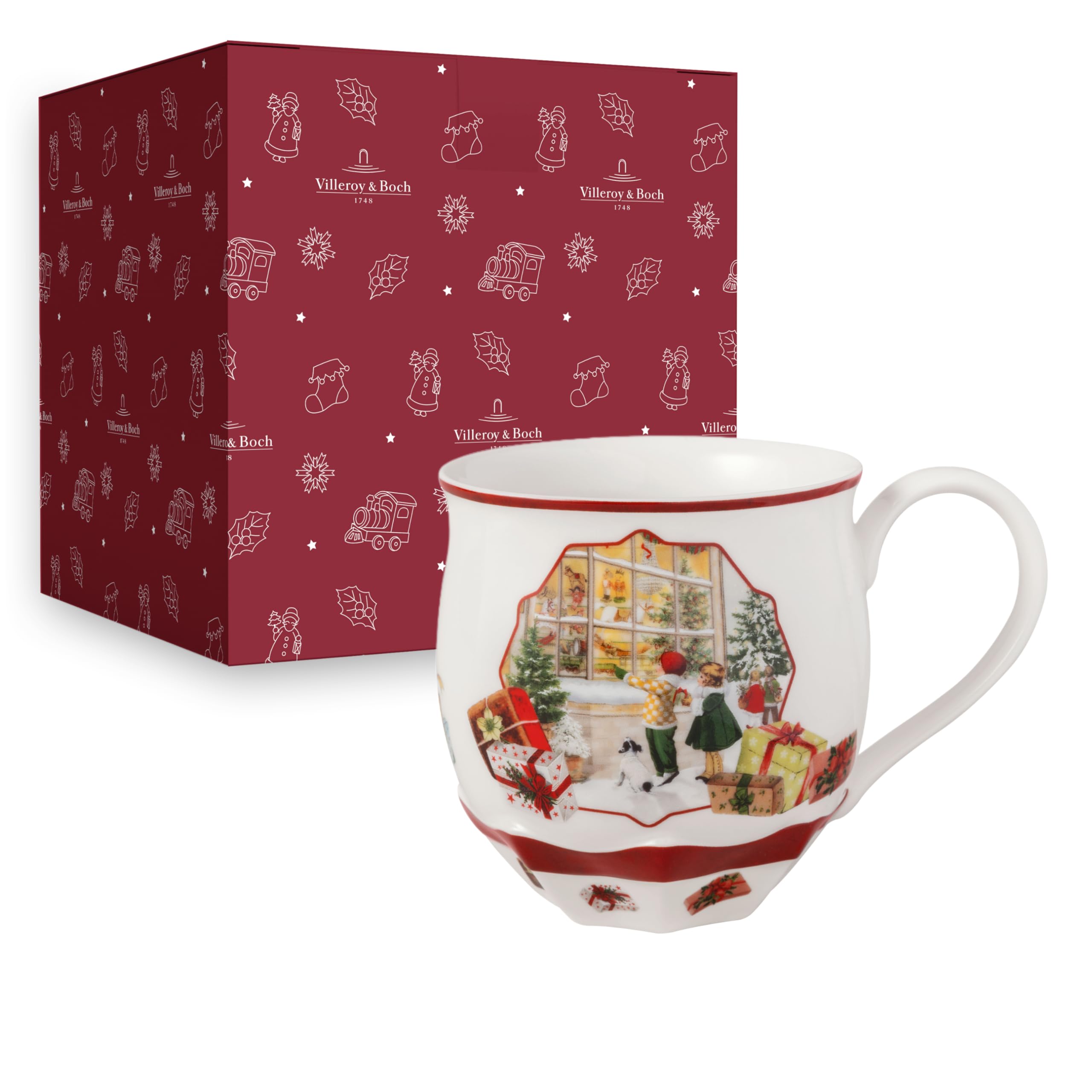 Villeroy & Boch – Toy's Fantasy Relief Mug with Toy Shop Pattern, Christmas Mug, Christmas Cup, Coffee Cup, Winter Cup, hot Drink Mug, Porcelain