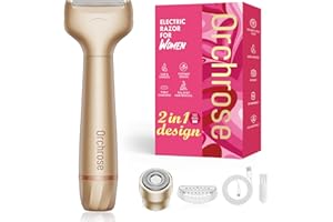 Orchrose Electric Razor for Women Body: Rechargeable Painless Electric Shaver for Bikini Face Body Legs Underarms - Portable for Travel