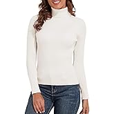 kayamiya Women's Turtleneck Sweater Slim Fit Ribbed Knit Long Sleeve Pullover Sweater Tops