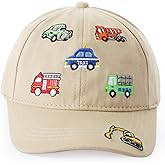 Pop Your Dream Embroidered Baseball Caps for Boys Girls Fire Truck Excavator Trucker Hat Funny Adjustable Summer Hats Age 3-8