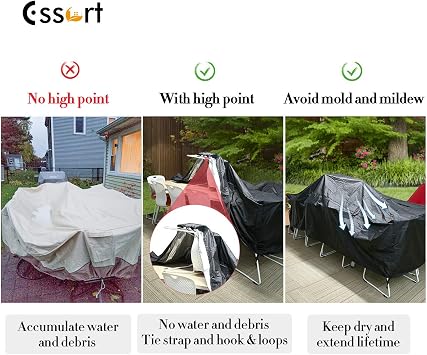 Essort Patio Cover Large Outdoor Sectional Furniture Cover Covers For Table Chair Seat Lounge Porch Sofa Waterproof Dust Proof Protective For Garden Loveseat 124 X63 X29 Furniture Cover Amazon Ca Patio Lawn Garden