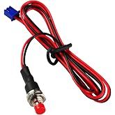 MAS SUB Mini Push Button Momentary N/O Off-ON Switch Plug 12V 3Amps 1/4" Mount Hole