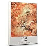 Nome Map Poster, Alaska Map Art Poster, Map Decor