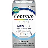 Centrum Silver Multivitamin for Men 50 Plus, Multimineral Supplement, Vitamin D3, B-Vitamins and Zinc, Gluten Free, Non-GMO Ingredients, Supports Memory and Cognition in Older Adults - 100 Ct