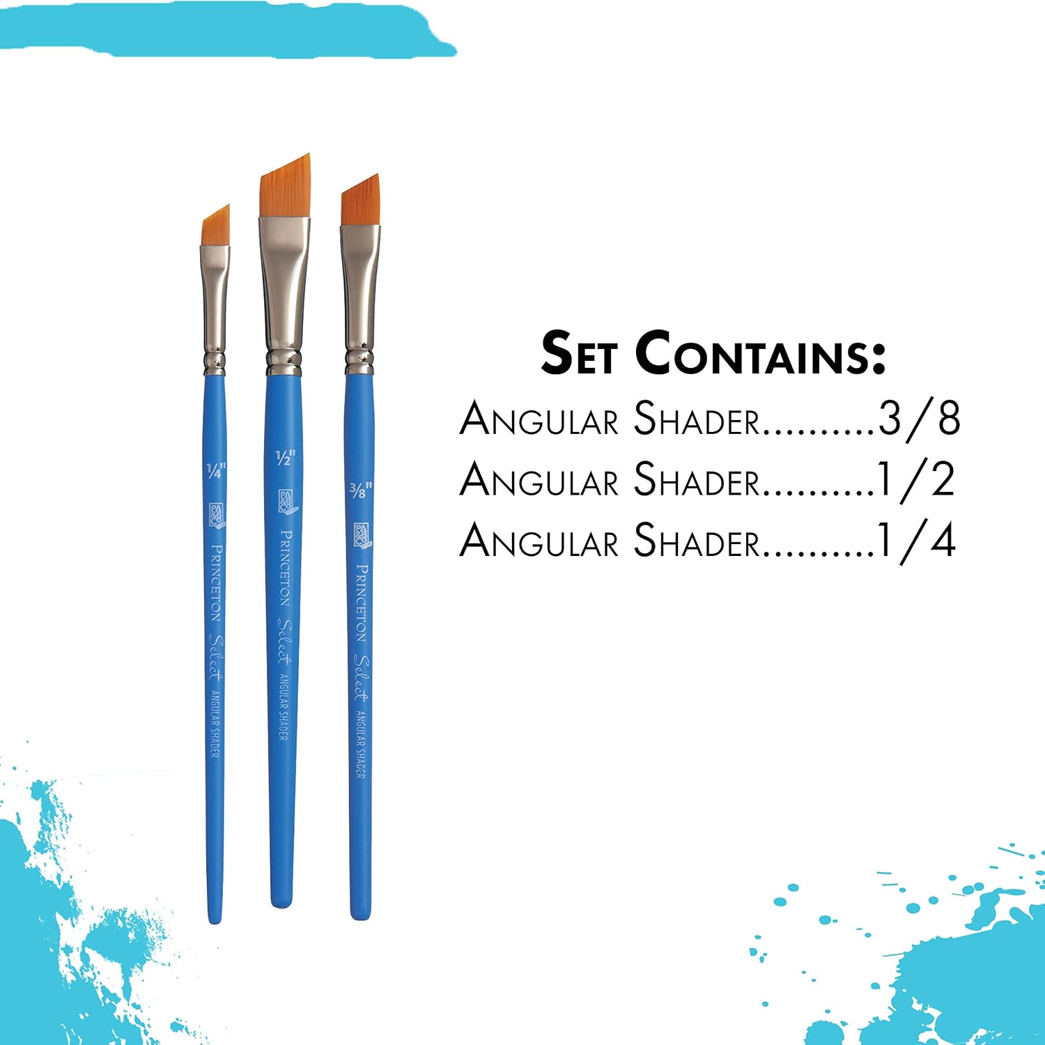 Princeton SelectArtiste Fine Art Multi-Technique Brush Set, 3 x Synthetic Brushes, Mixed Media, For Professionals & Students - Image 4