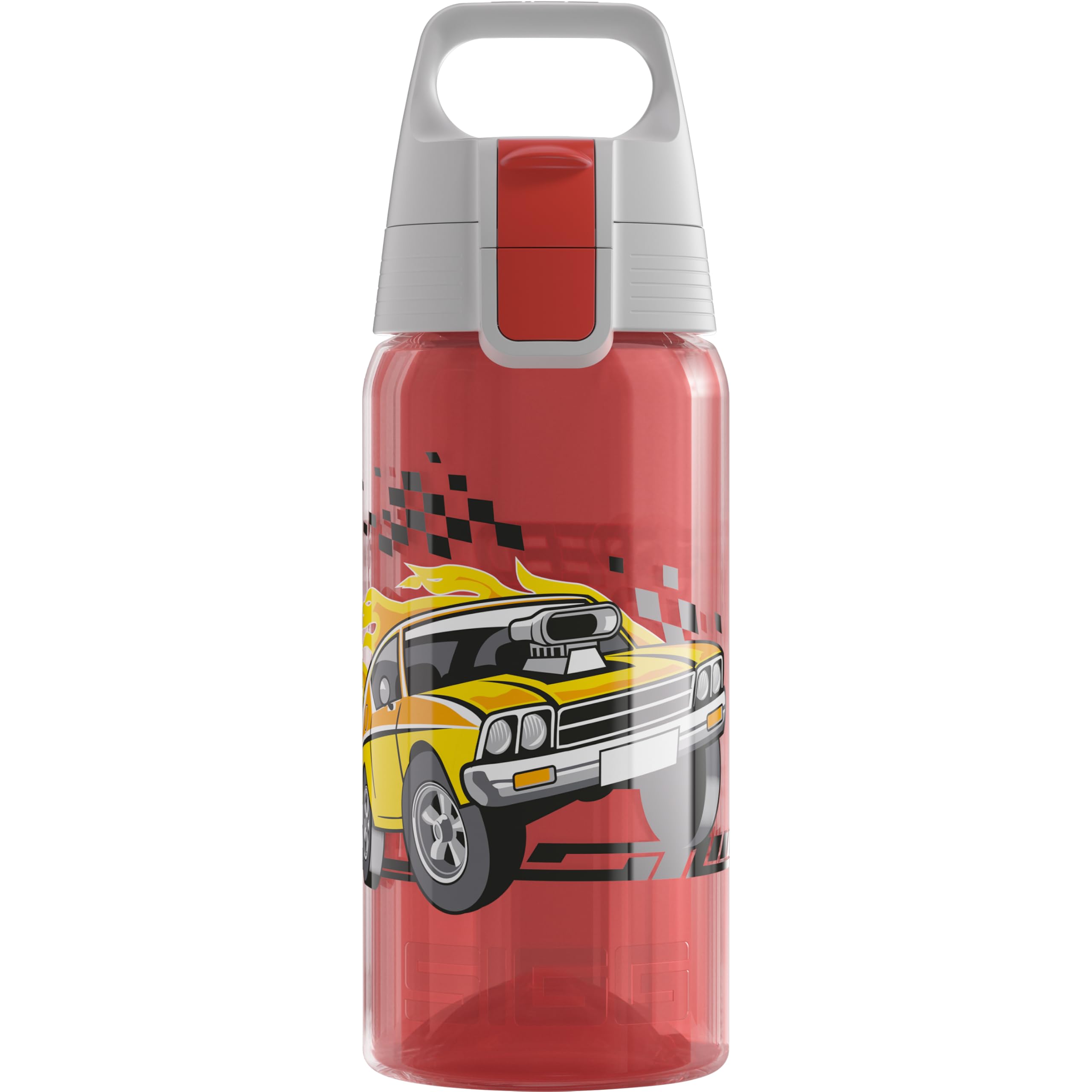 Sigg - Sports Water Bottle For Kids - Viva One Speed Race - Suitable For Carbonated Drinks - Leakproof - Dishwasher Safe - BPA Free - School & Bike - Red - 0.5L — image 1
