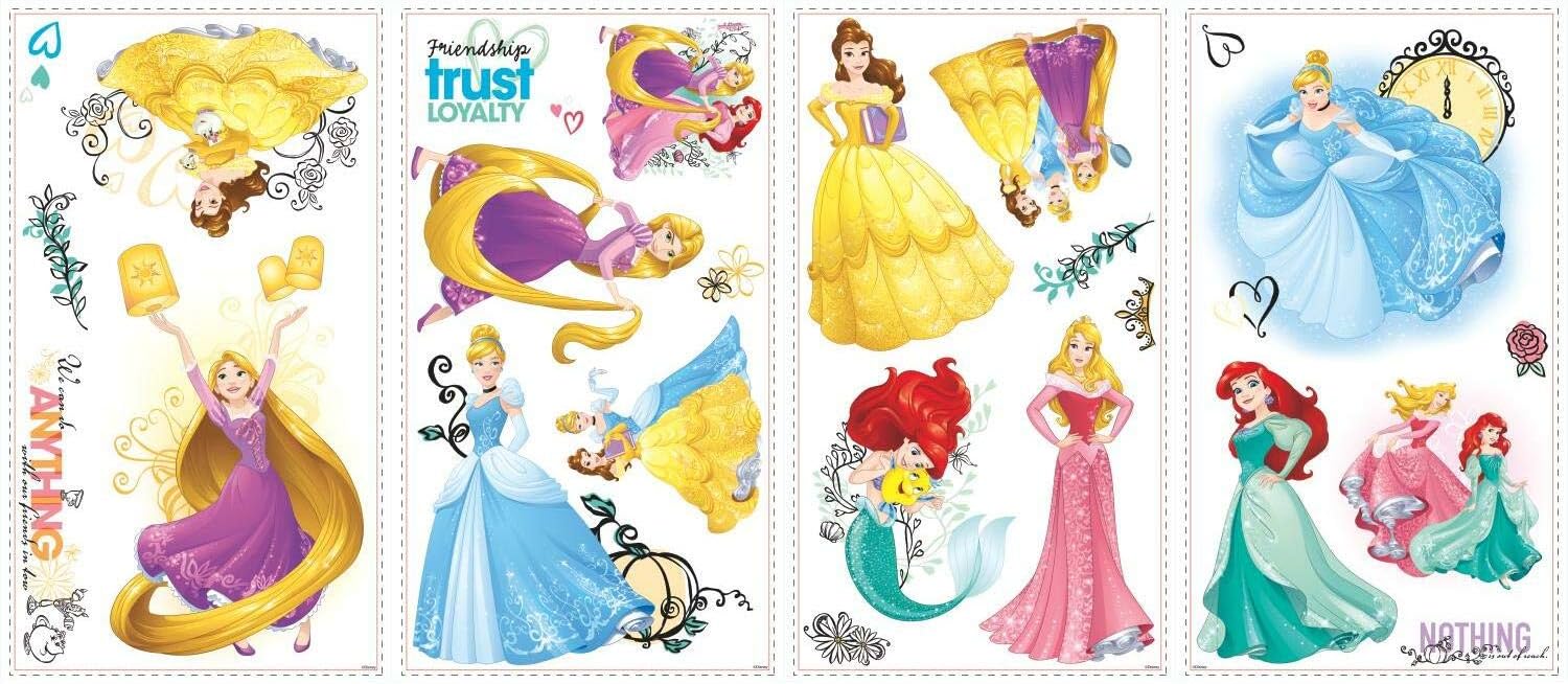 RoomMates Disney Friendship Princesses Wall Sticker, Multi-Colour, #N/a, 4x20x28 cm