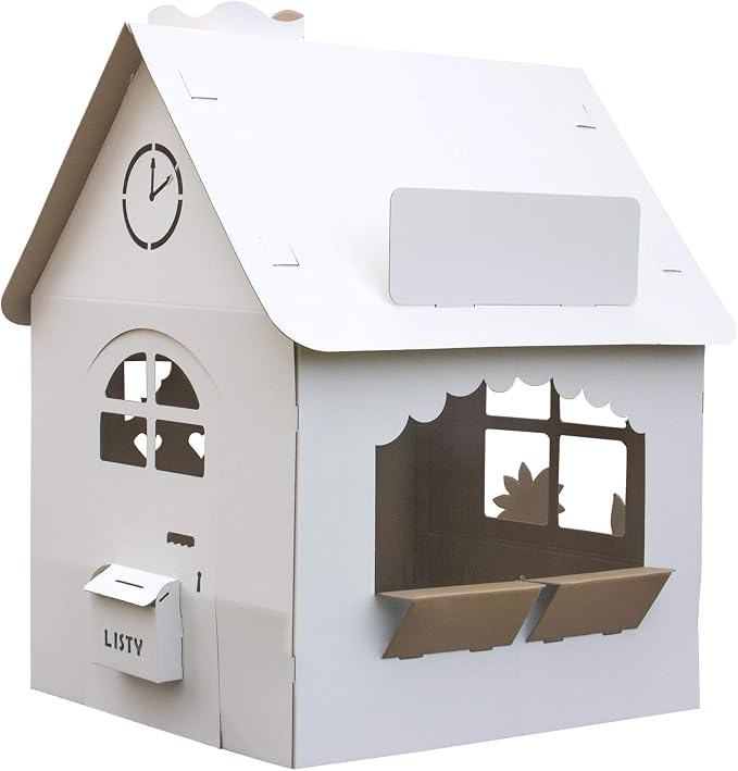 Bibabox Kleines Pappschloss Zum Basteln & Bemalen – Nachhaltiges Spielzeug Aus Recycling-Pappe, 10x8x25 Cm