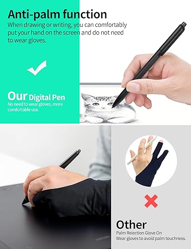 Superior EMR Stylus Pen For Remarkable 2 & EMR Devices - 4096 Pressure Levels Eraser Tilt Sensing Palm Rejection