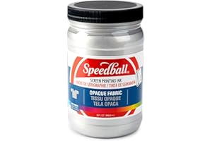 Speedball, 4827, Opaque Fabric Screen Printing Ink, 32 Fl oz., Silver