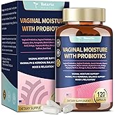 Vaginal Probiotics for Women Vaginal Moisturizer, pH, Odor, Flora, Hormones, Comfort, Mood & Relaxation, 30-in-1 Vaginal Moisture Plus with Slippery Elm Bark, Hyaluronic Acid, Fenugreek - 120 Caps