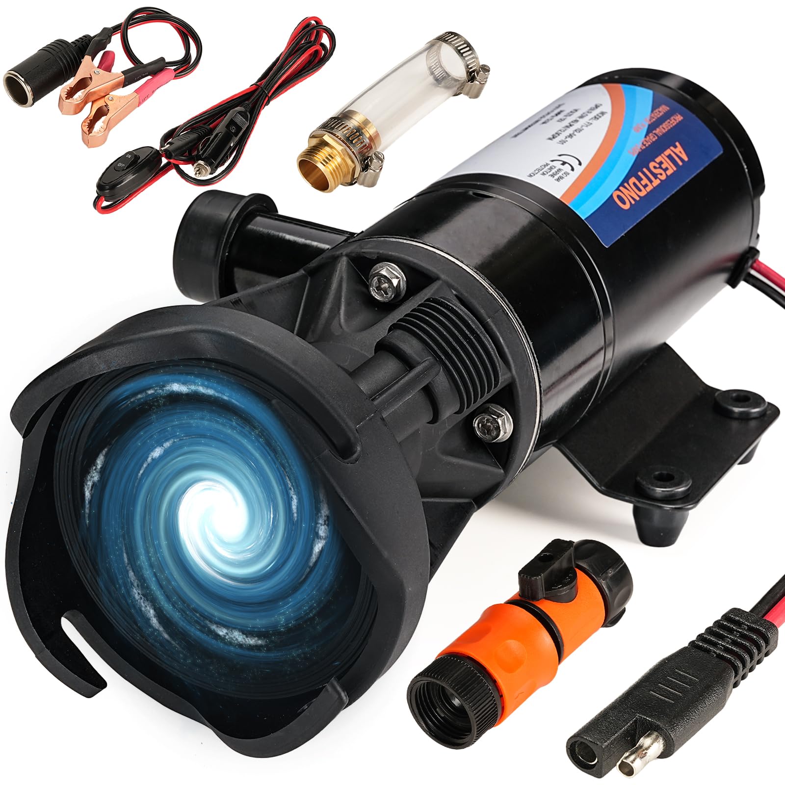 Photo 1 of 15GPM RV Macerator Pump, RV Water Pump 12V, Portable Quick Release Macerator Pump, Sewage Pump with Discharge Port, Water Pump Kit for Boat Marine RV Camping