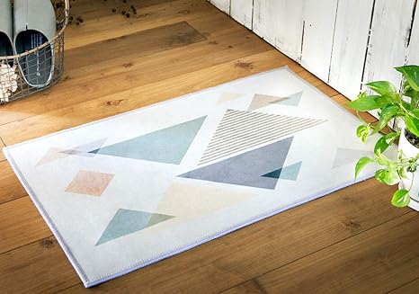 Amazon ｈａｂｉｌｌe ﾊﾋﾞｰ マット 玄関マット ドアマット ラグ 室内 幾何学 北欧 モダン インテリア 模様 滑り止め 洗える オフホワイト 50 80cm 玄関マット オンライン通販