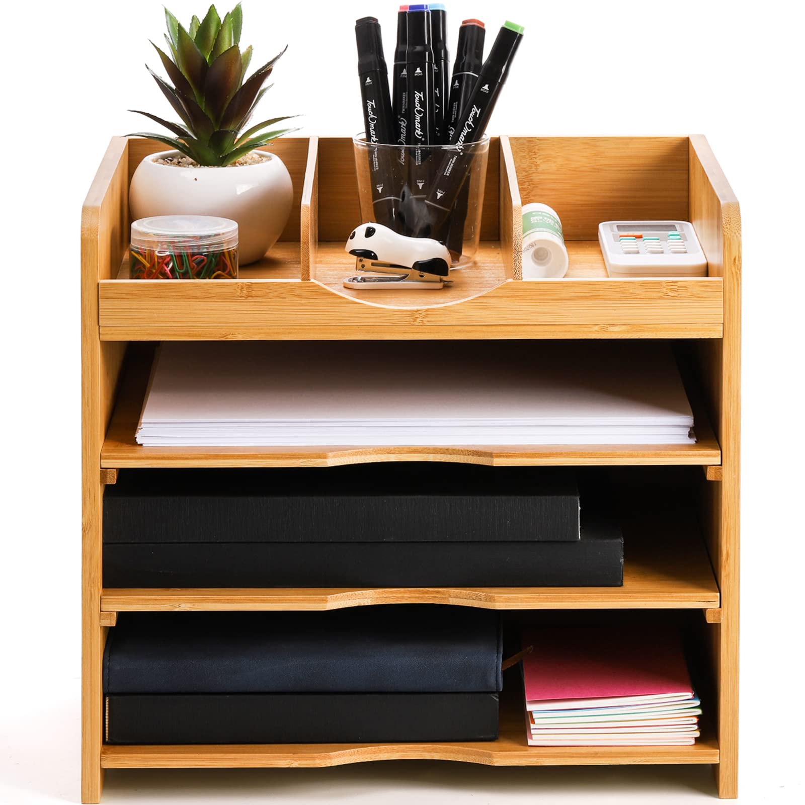 Mua DEAYOU Bamboo Desk File Organizer, 13