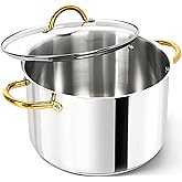 MICHELANGELO Stainless Steel Pots - Large Soup Pot with Lid, 10 Quart Stock Pot with Lid, Cooking Pots Induction Compatible, Oven & Dishwasher Safe