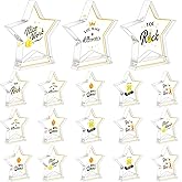 18 Pcs Employee Appreciation Awards Gifts Bulk Small Acrylic Trophies Mini Thank You Plaque Gifts for Recognition Adults Students Classroom Office Graduation Decorations(Star,Gold)