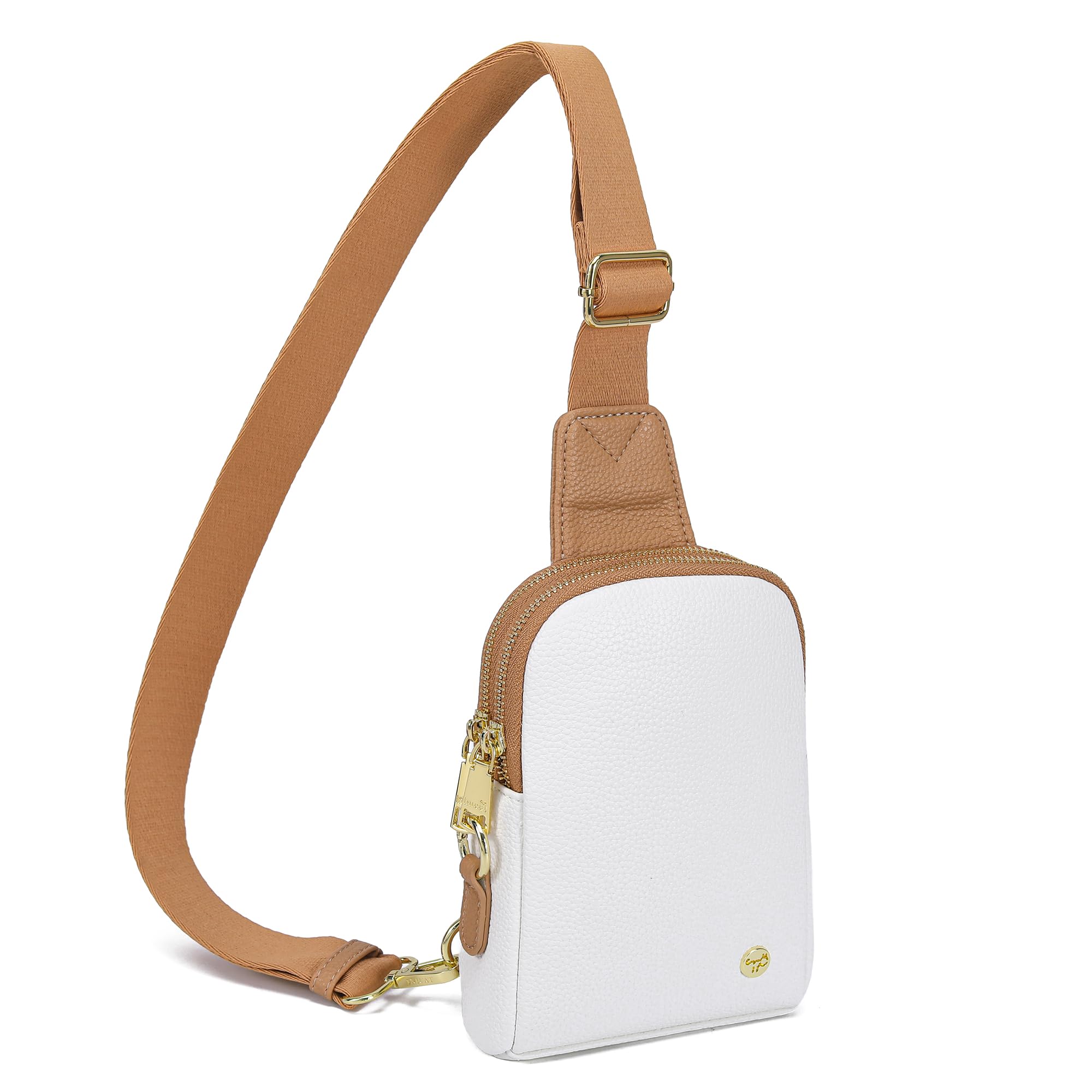INICAT Travel Small Sling Bag Faux Leather Crossbody Bags Purses Women Fanny Packs Cross Body Bag for Woman Gifts(white anti theft) Image INICAT Travel Small Sling Bag Faux Leather Crossbody Bags Purses Women Fanny Packs Cross Body Bag for Woman Gifts(white anti theft) Image