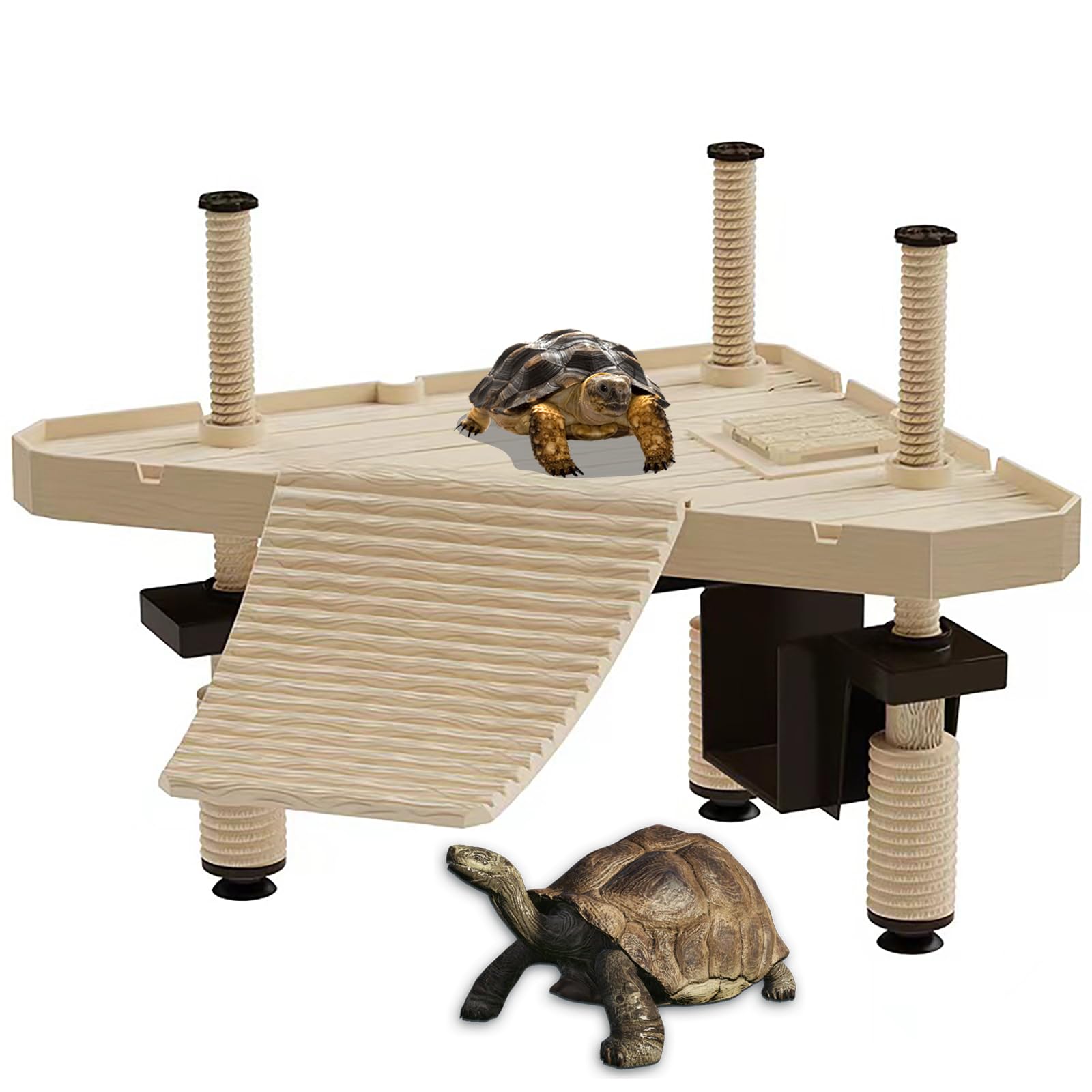 AMZTEMU Turtle basking platform, Terrapin tank, Turtle dock -SIZE:M