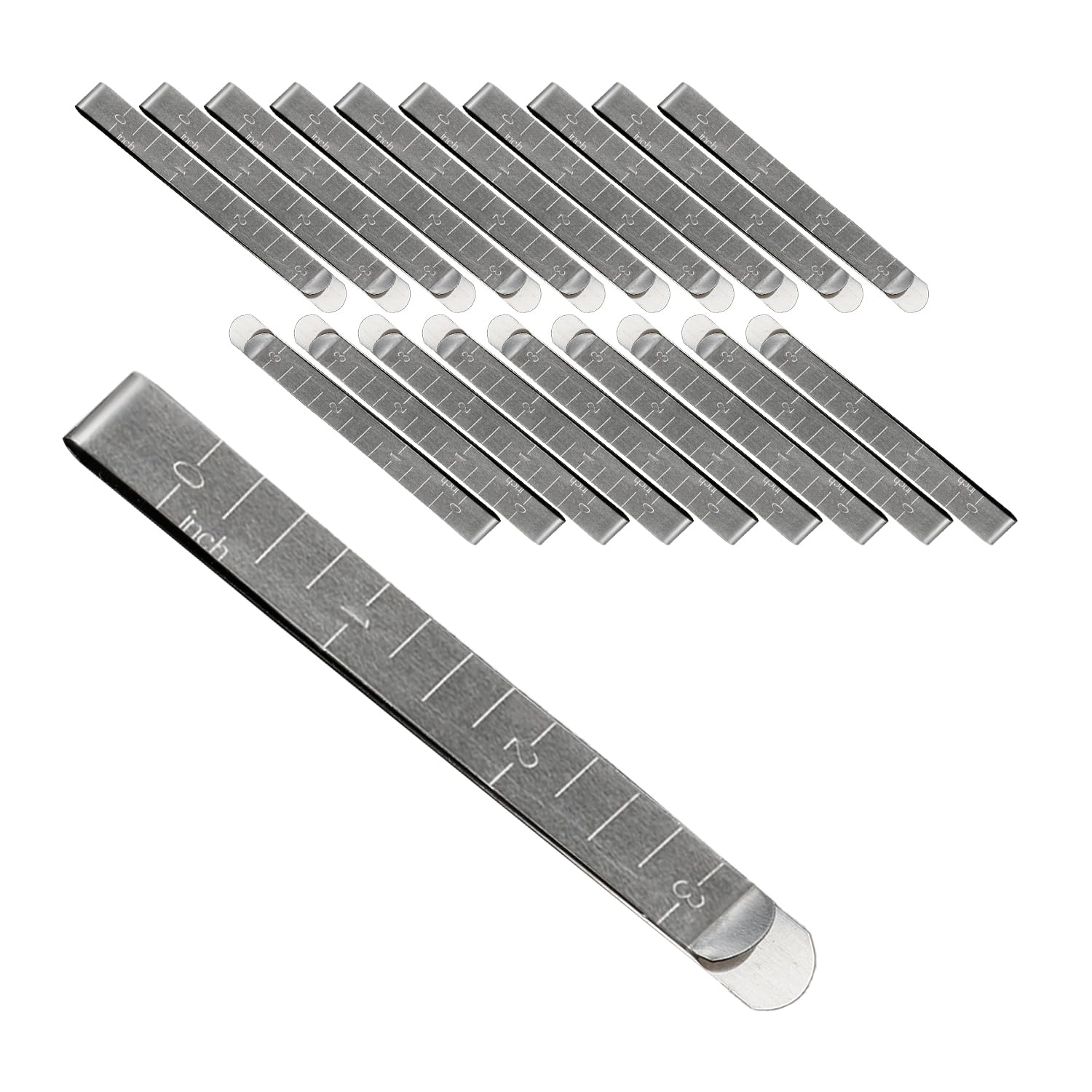 Rumyve Rumyve20 pcs Sewing Clip Stainless Steel,3-Inch Measuring Ruler Quilting Supplies,Stitching and Marking Accessories