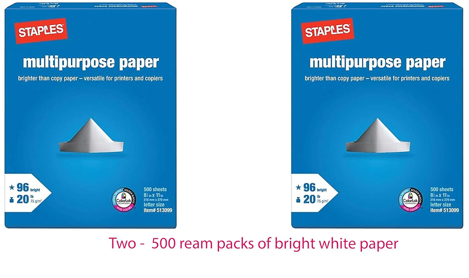 5000 Total Sheets Letter Size 51309910 Ream Multipack 96 Brightness 8.