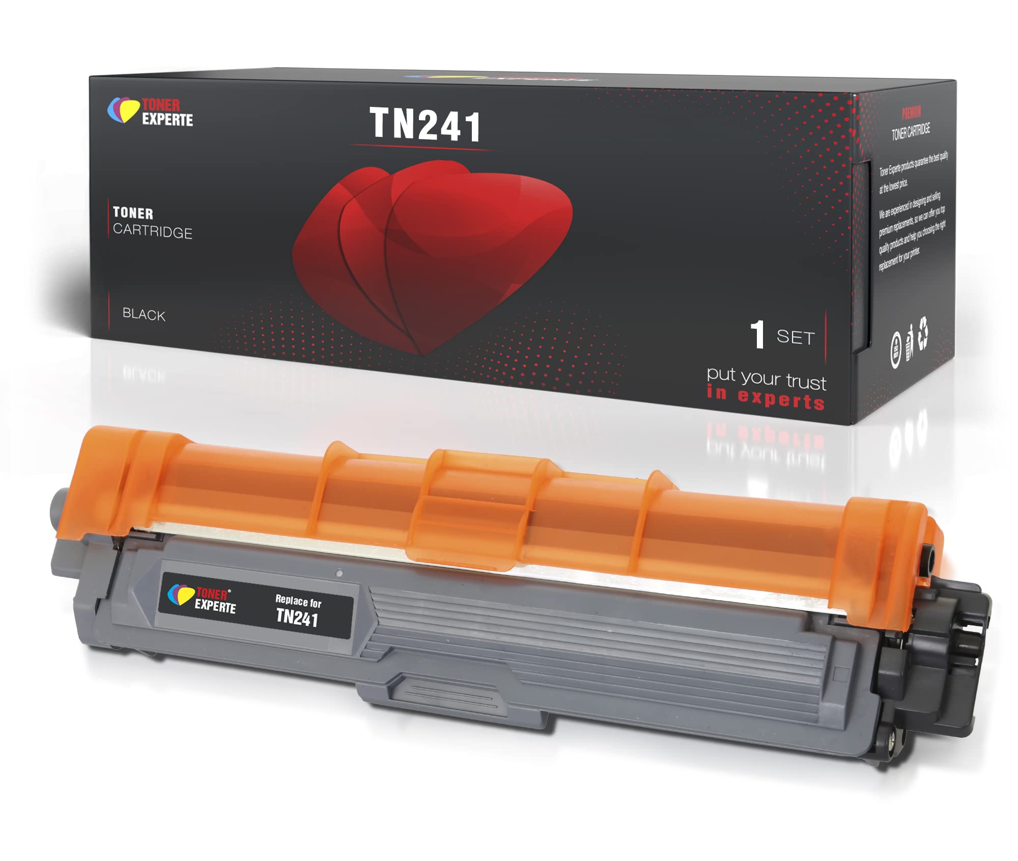 TONER EXPERTE TN241 TN-241 Toner Cartridge Replacement for Brother TN241BK TN-241BK Compatible with DCP-9015CDW DCP-9020CDW HL-3140CW HL-3150CDW HL-3170CDW MFC-9330CDW MFC-9340CDW (1 Black)