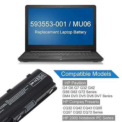 Buy 001 001 Mu06 Mu09 Extended Laptop Battery For Hp Pavilion G6 G7 G62 G72 G4 00 Notebook Pc Dv6 Dv7 Dm4 Compaq Presario Cq32 Cq42 Cq43 Cq56 Cq57