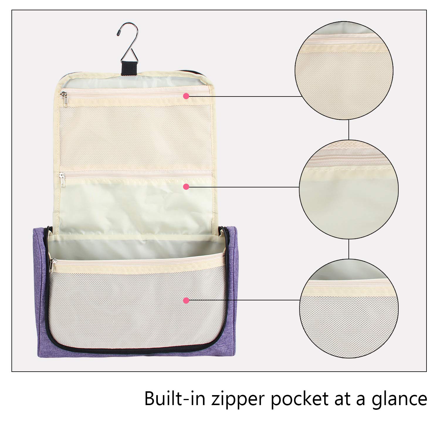 Teamoy Travel Storage Bag Compatible with Dyson Airwrap Styler, Portable Travel Organizer for Airwrap Styler and Attachments, Purple : Beauty