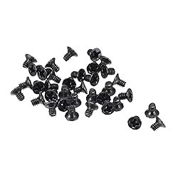 uxcell M2 x 3mm Phillips Screw Fastener Black for