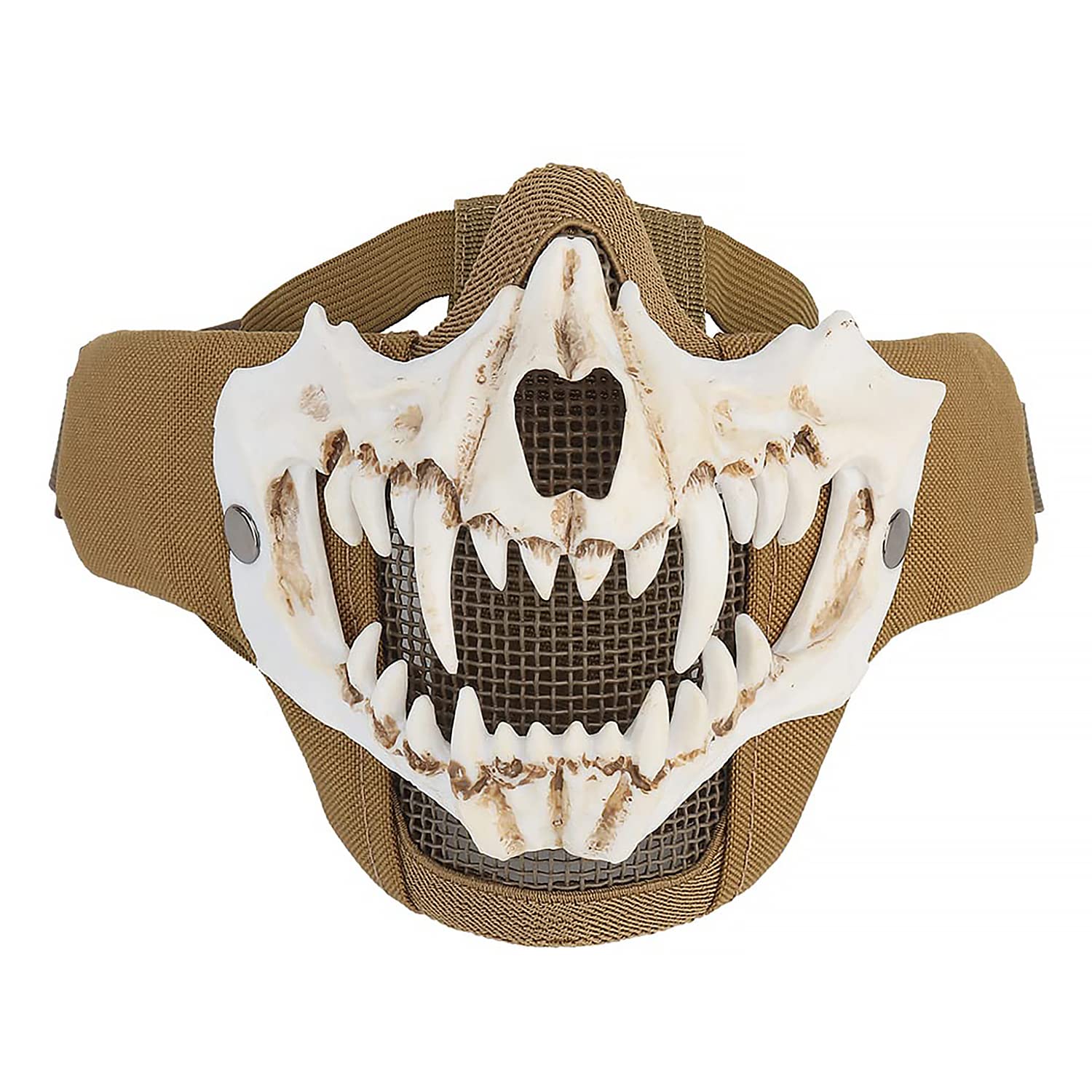 Yzpacc Airsoft Half Face Masks Tactical Face Protection Mesh Mask for Halloween Cosplay Paintball CS Hunting Cosply