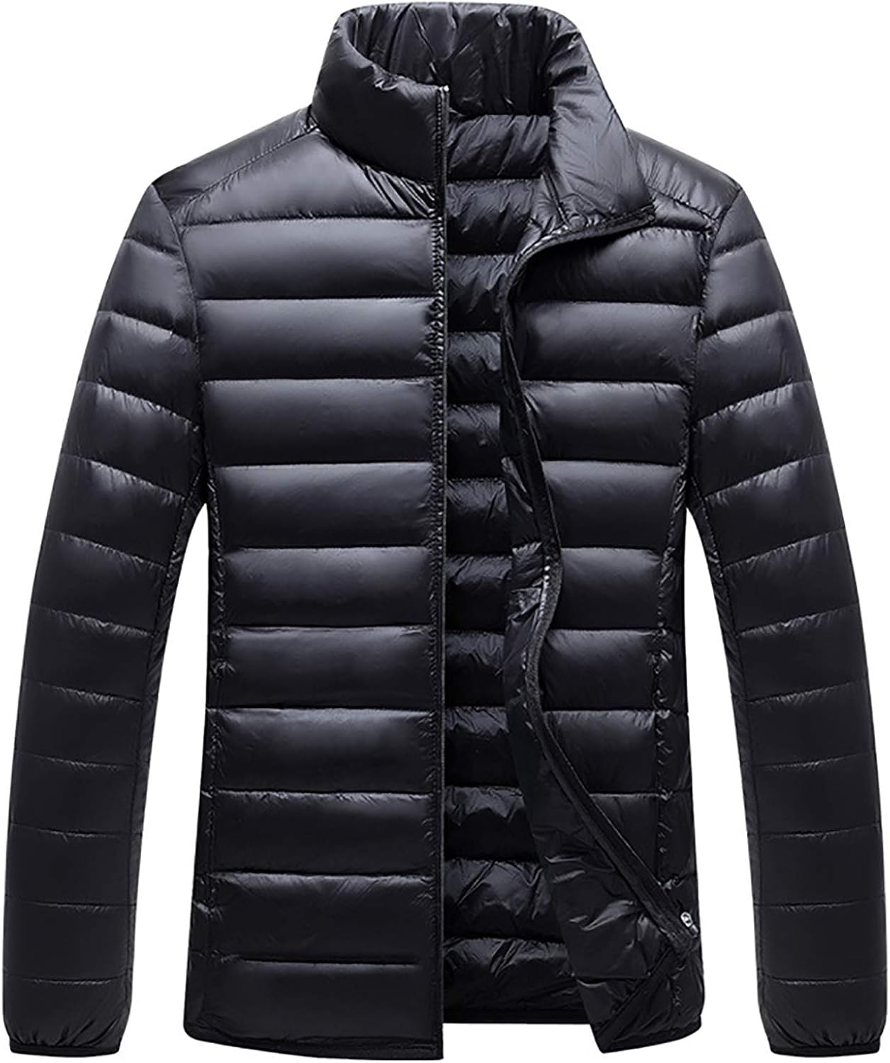 IUYF Men's Lightweight Down Jacket, a Short Paragraph Hooded Winter